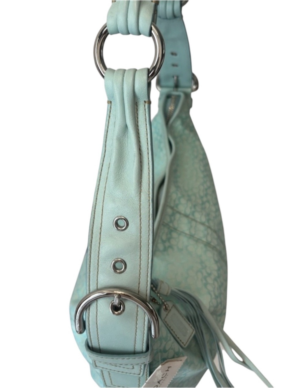 Very Rare Coach aqua mist signature Soho hobo bag - Picture 2 of 9
